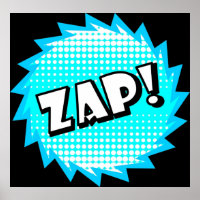 Zap onomatopeia usada em cultura de quadrinhos