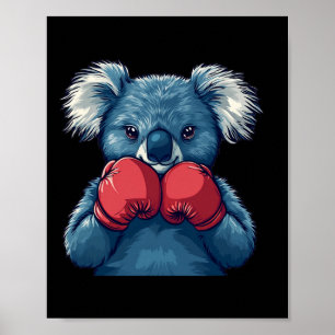 Poster Zarque Koala Diversão Para Um Campeão E Boxing Lo