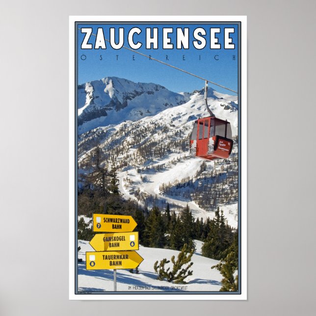 Poster Zauchensee Ski Resort (Frente)