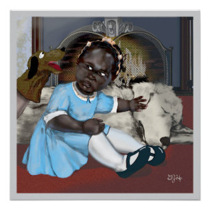 Póster Zazzle Glossy terminou a Poster: A boneca de Deus