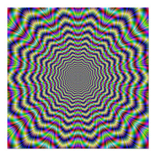 Póster Zazzle Perfect    PosterPsychedelic Web Star