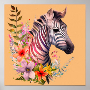 Poster ZEBRA Aquarela