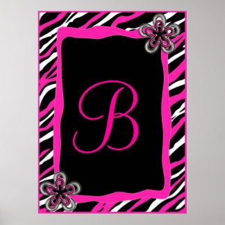 Póster Zebra Border Personalizado Wall Art