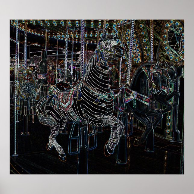 Póster Zebra brilhante (Frente)