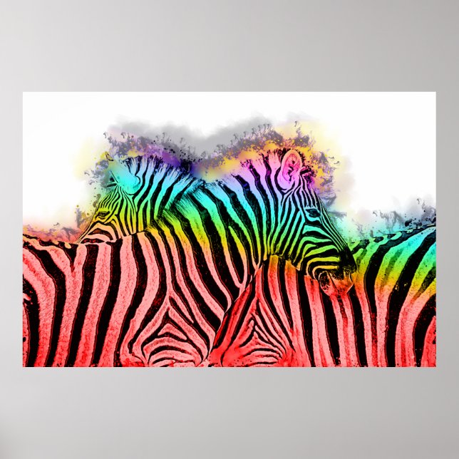 Poster Zebra Casal Art (Frente)