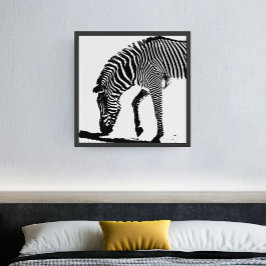 Póster Zebra com Sombra