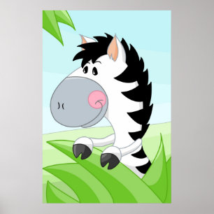 Poster Zebra da África