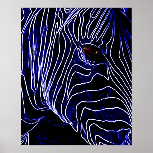 Poster Zebra elétrica (Frente)