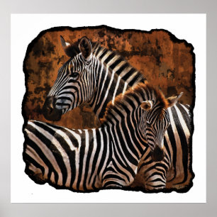 Póster Zebra Fall Stripes LARGE poster, print, wall art