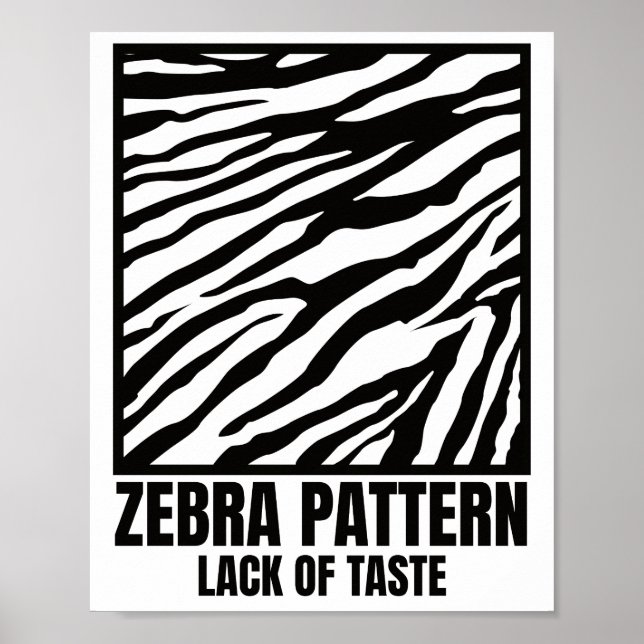 Poster Zebra Patterno Mau Sabor Vítima (Frente)