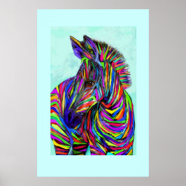 Poster zebra pop art
