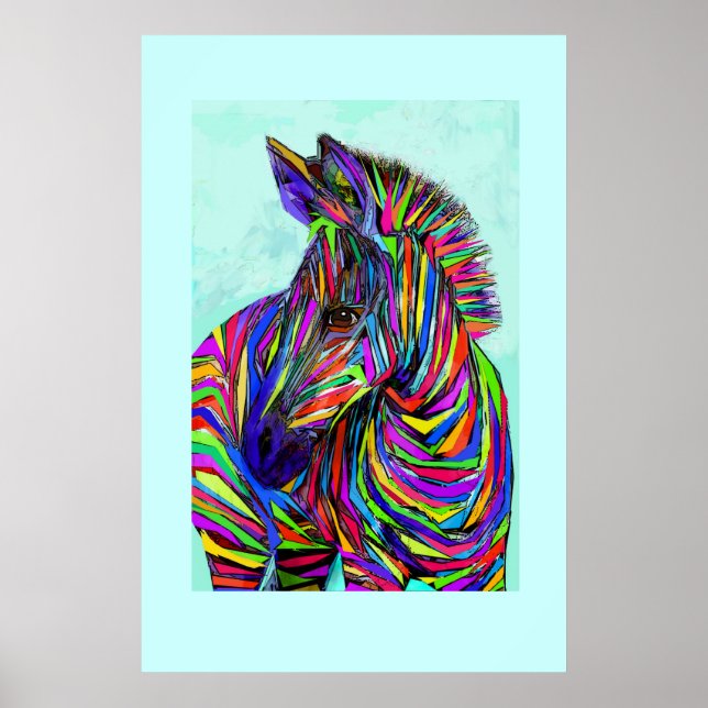 Poster zebra pop art (Frente)