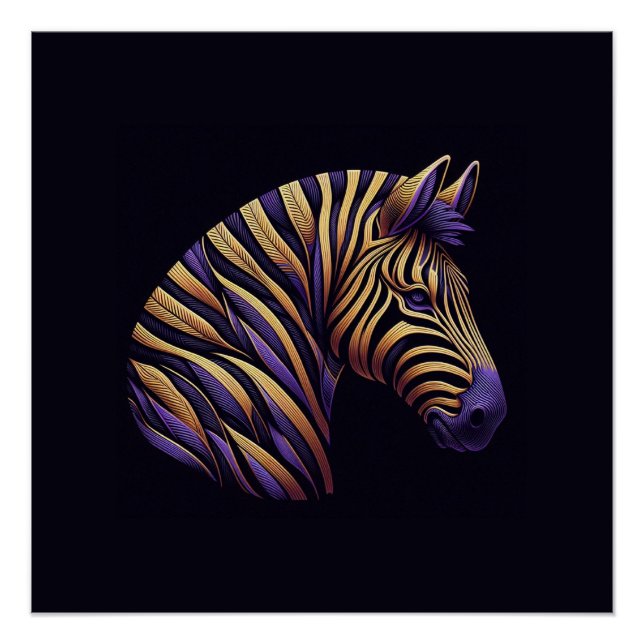 Póster Zebra Purple (Frente)