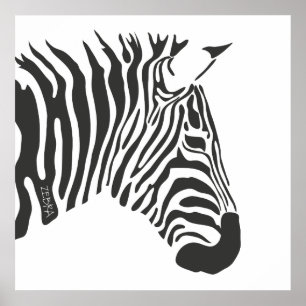 Póster Zebra Solitário