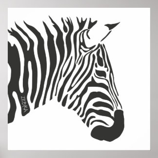 Póster Zebra Solitário