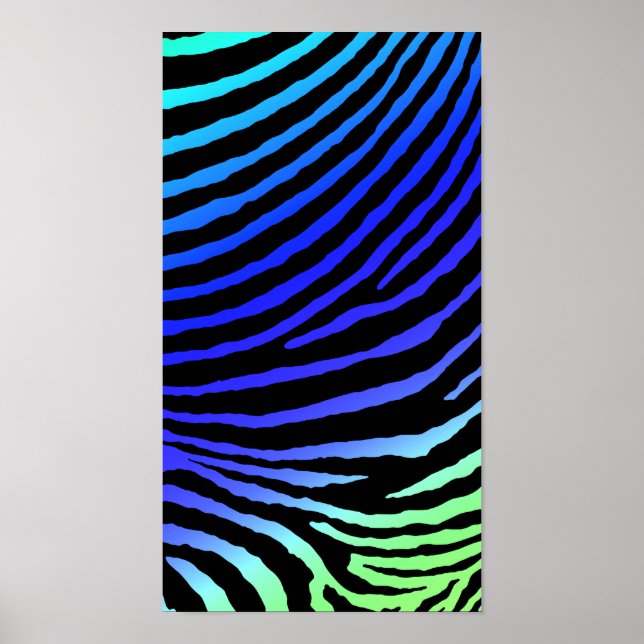 POSTER ZEBRA STRIPES: LUZ NEGRA (Frente)