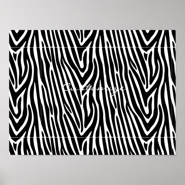 Poster Zebra Stripes Padrão Thunder_Cove (Frente)
