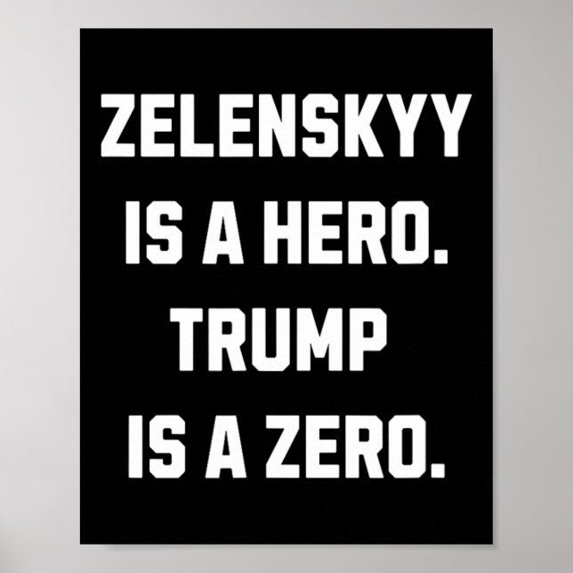 Poster Zelenskyy É Um Herói.  (Frente)