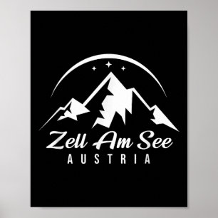 Poster Zell Am See Áustria Estação de Esqui Esqui Snowboa