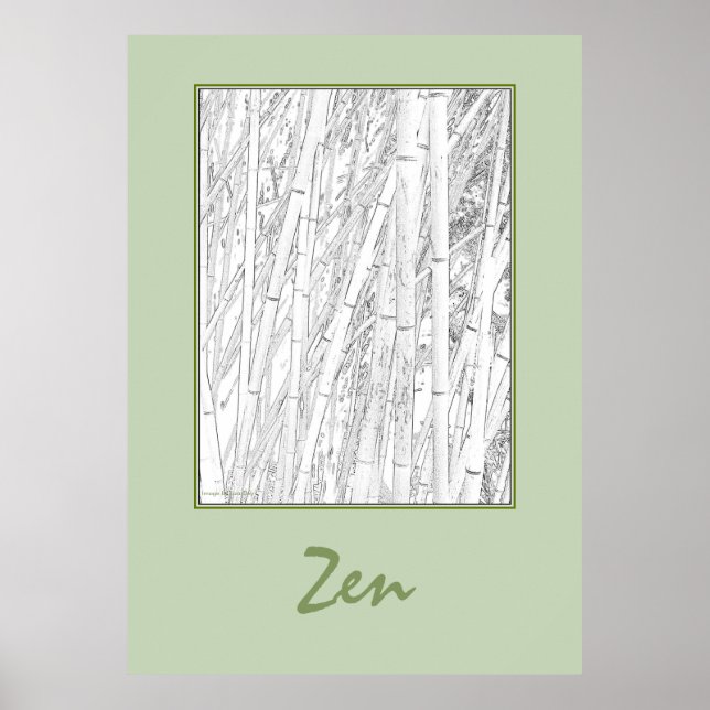 poster 'Zen Bamboo' (Frente)