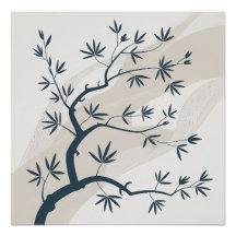 Zen Bamboo Wall Art minimalista