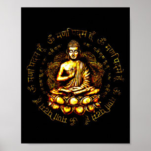 Poster Zen Buda Yoga Atenção Plena Paz