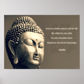 Poster Zen Buddha Cherish Mãe Citação Inspiradora