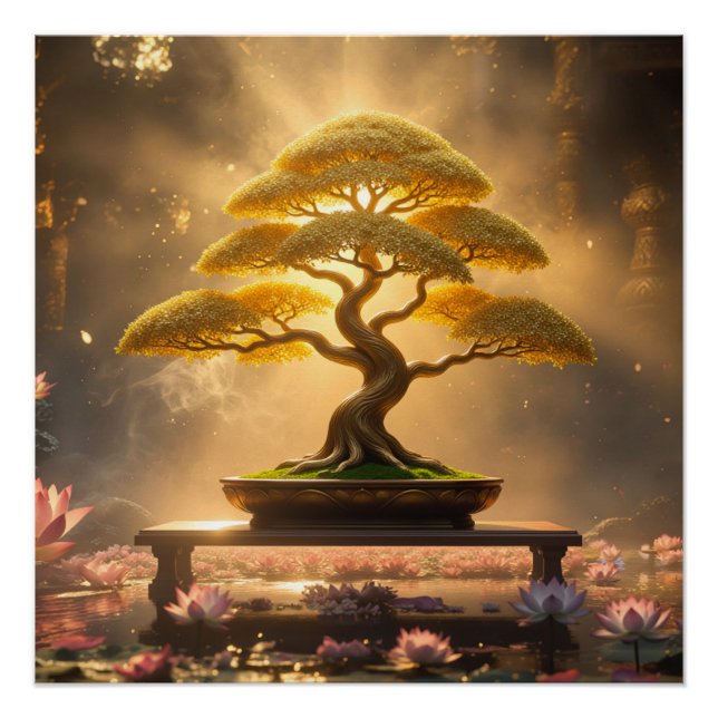 PÓSTER ZEN BUDISMO - ÁRVORE BONSAI - (Frente)