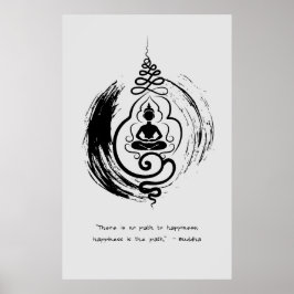 Poster Zen Citação: Sabedoria e Meditação
