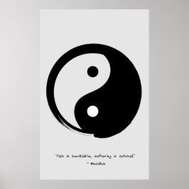 Poster Zen Citação: Sabedoria e Meditação