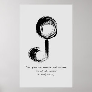 Poster Zen Citação: Sabedoria e Meditação