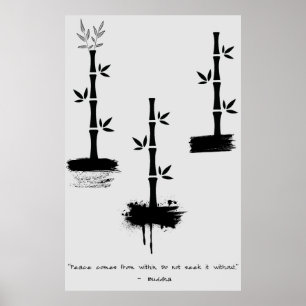 Poster Zen Citação: Sabedoria e Meditação