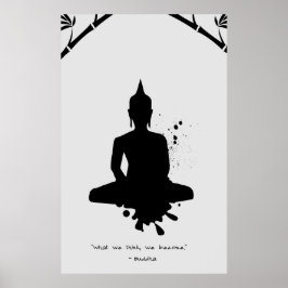 Poster Zen Citação: Sabedoria e Meditação