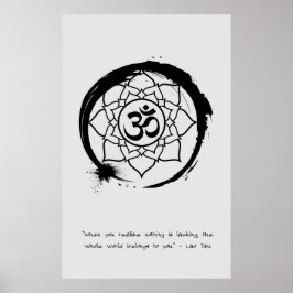 Poster Zen Citação: Sabedoria e Meditação