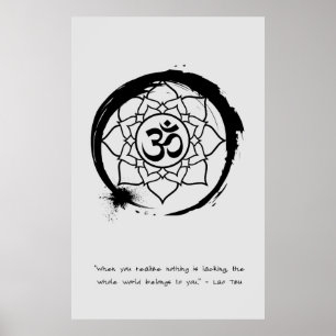 Poster Zen Citação: Sabedoria e Meditação