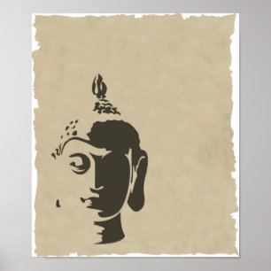 Póster Zen elegante do hipster do chique de buddha do