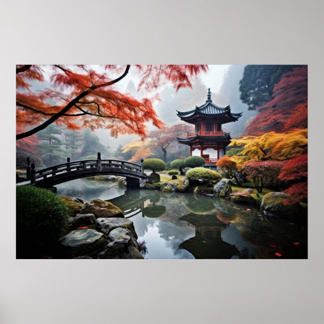 Poster Zen Garden Tranquil Natureza Pacífica (Frente)