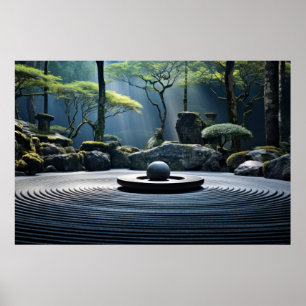 Poster Zen Garden Tranquil Natureza Pacífica