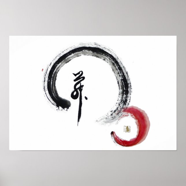 Poster Zen Red, Enso (Frente)