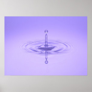 Poster Zen Roxo Gota de Água Oceano Amor Paz Inspiração