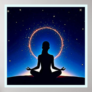 Poster Zen Sob as Estrelas: Meditação Cósmica