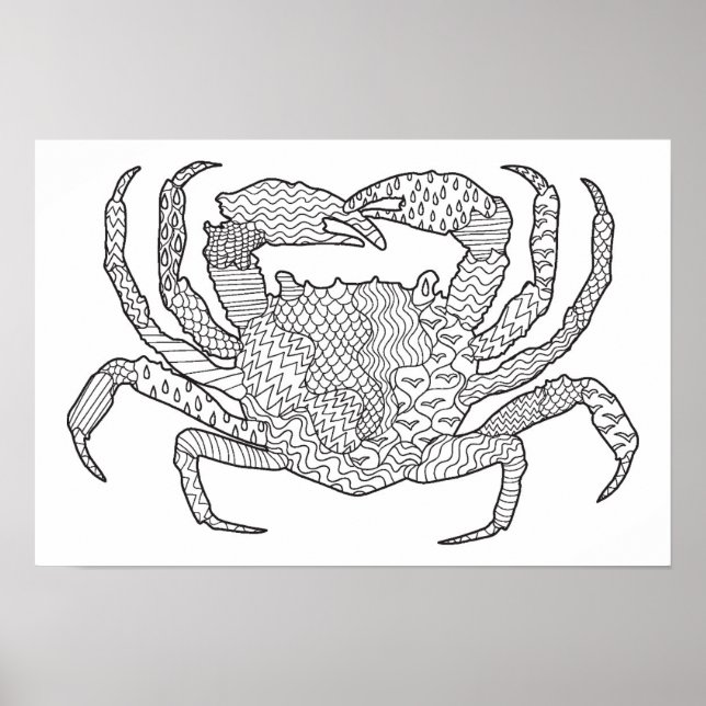 Póster Zendoodle Crab 2 (Frente)