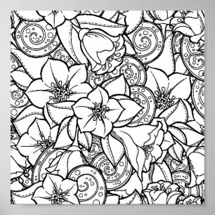 Póster Zendoodle florido 2