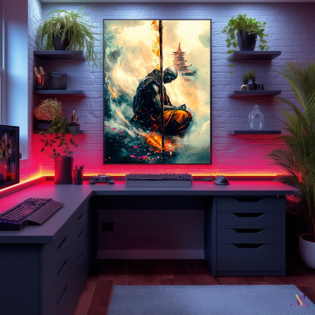 Poster Zenfire Monk - O Caminho das Chamas Eternas (Criador carregado)