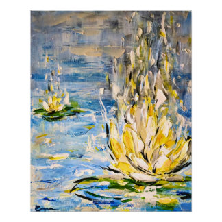 Póster Zénitude | Nénuphar abstrait & art zen