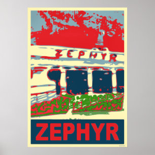 Póster Zephyr Rollercoaster Pontchartrain Beach