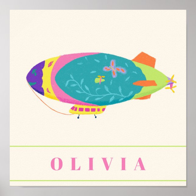 Poster 'Zeppelin' do conjunto 'The Dream To Fly' de 3 uni (Frente)