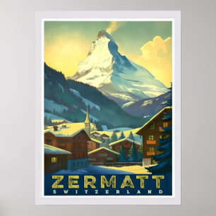 Poster Zermatt - Capturar o Matterhorn Majestoso