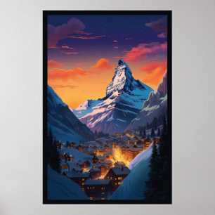 Poster Zermatt,Matterhorn,Suiça