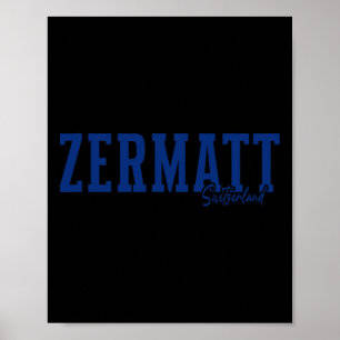 Poster Zermatt Suíça Alpes Suíços Esqui Alpino Lembrança